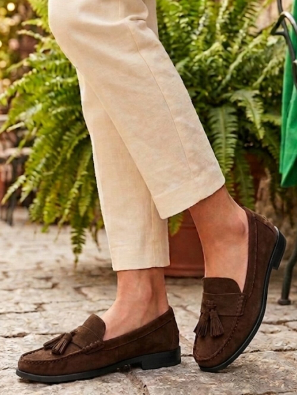 Cole Hann Pinch Tassel Suede Loafers Sz.6.5